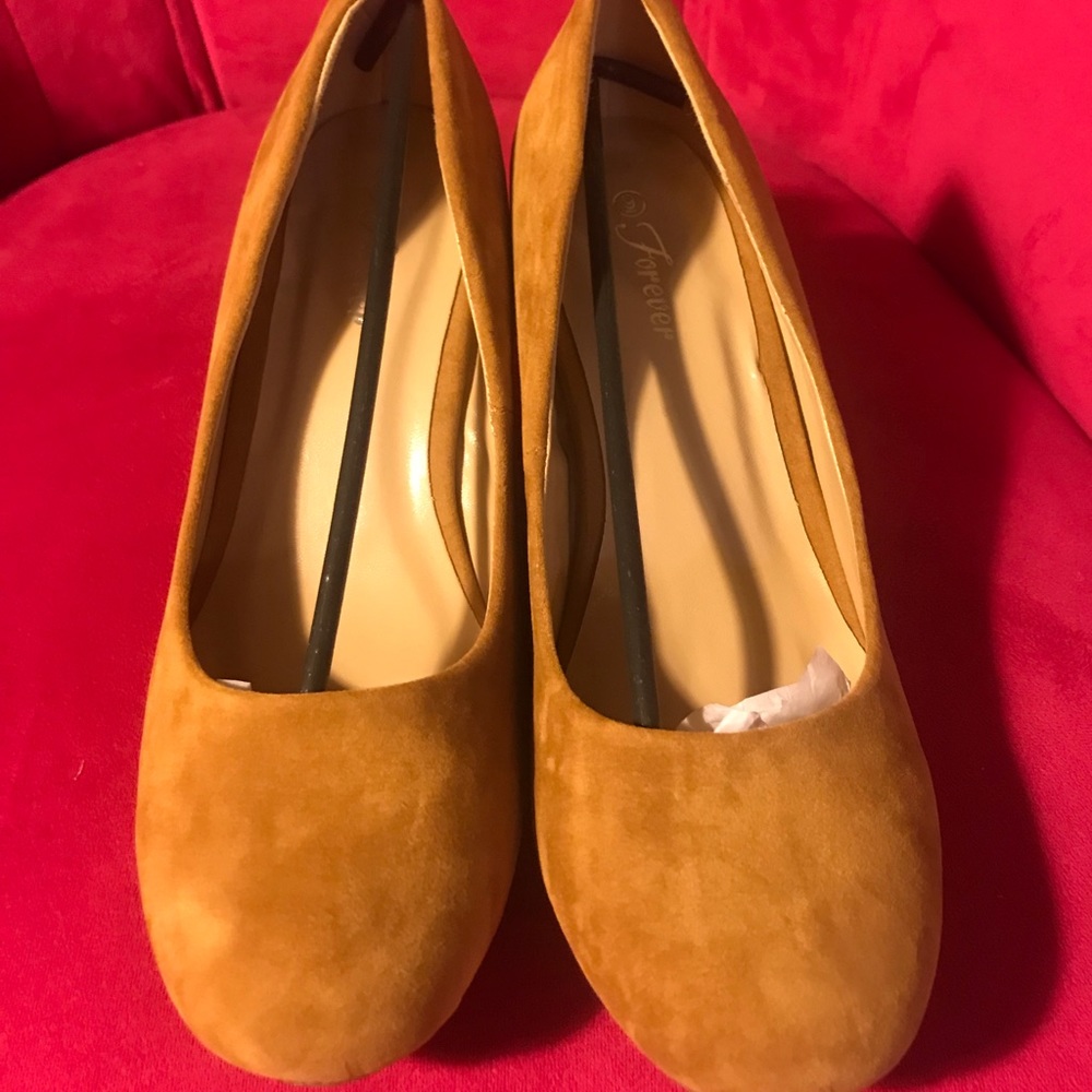 Woman’s Camel Suede Wedge Heels